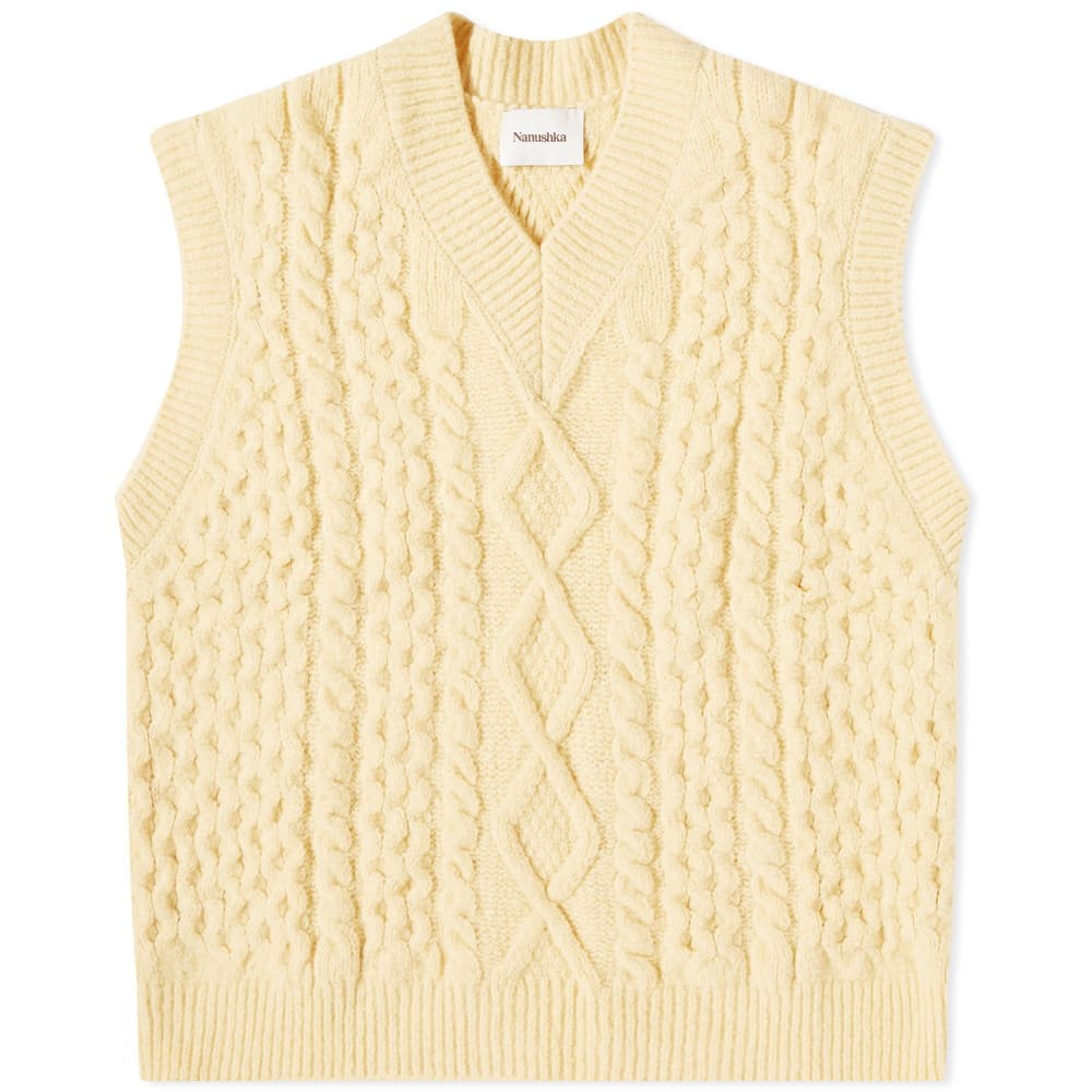 Пуловер Nanushka Doan Cable Knit Vest Жълто | NM22FWOW00511, 0