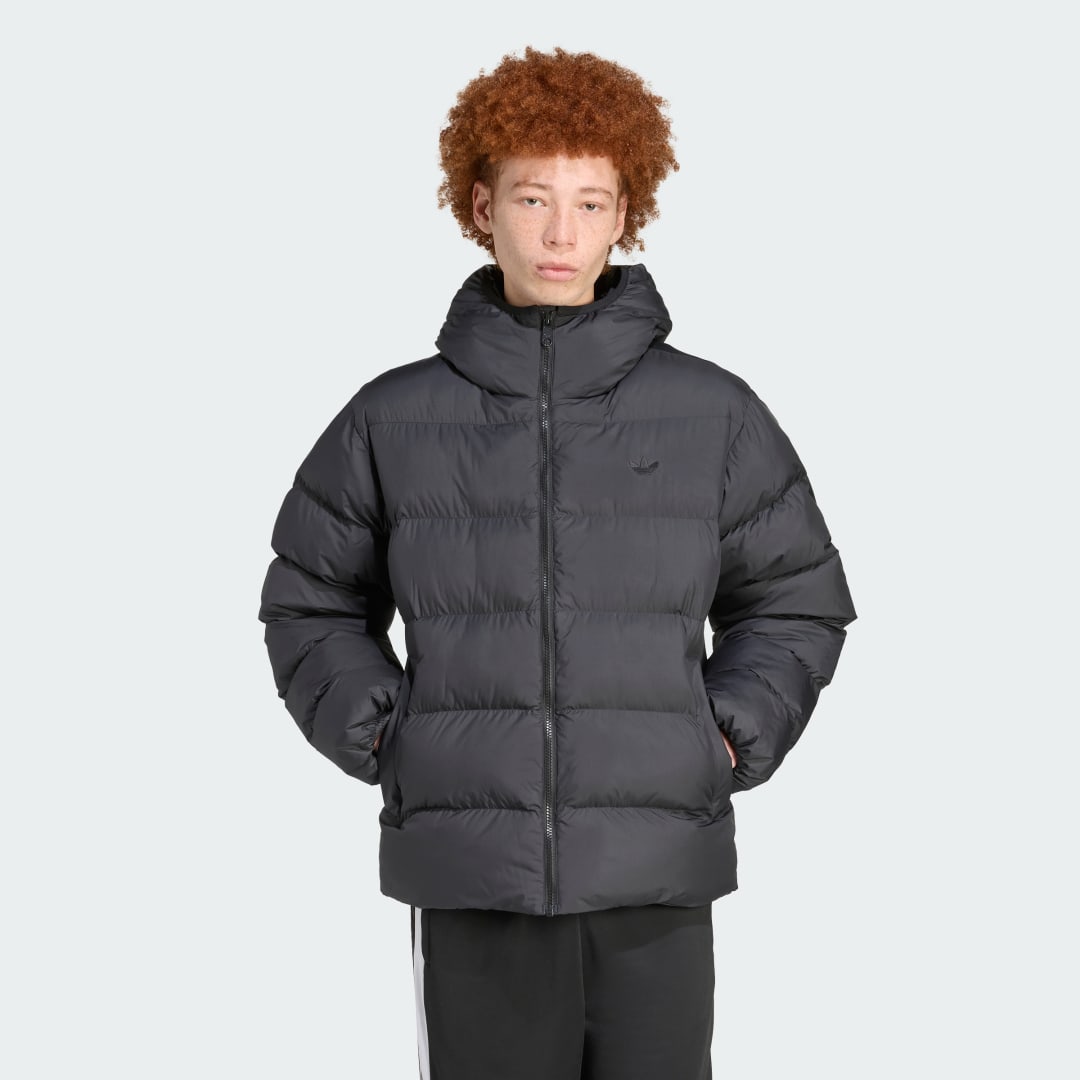 Пухо яке adidas Performance Hooded Puffer Jacket Черно | JX4123, 0