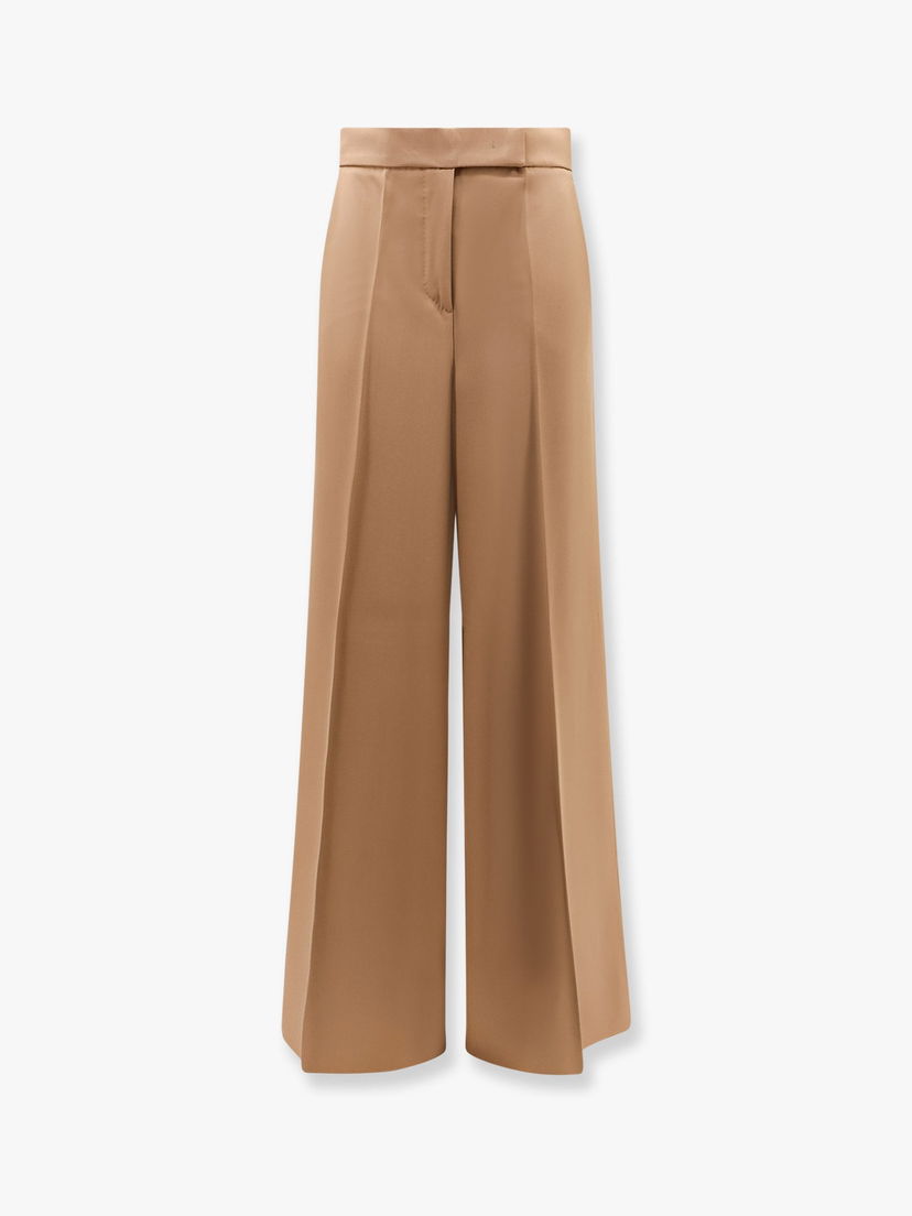 Панталони Max Mara Max Mara Wide Leg High-Waisted Trousers Кафяво | 2511131011600003