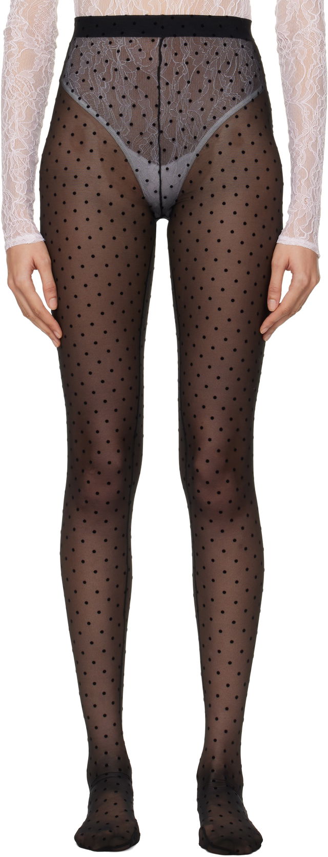 Sheer Polka Dot Tights