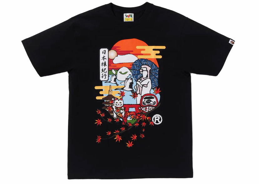 Тениска BAPE BAPE Japan Culture Ape Head Tee (FW23) Black Черно | 1J72-110-040