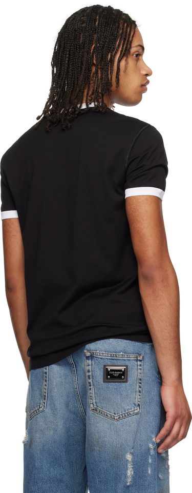 Тениска Dolce & Gabbana Dolce&Gabbana 'DG' Print Cotton T-Shirt Черно | G8PV1TG7O4Y, 2