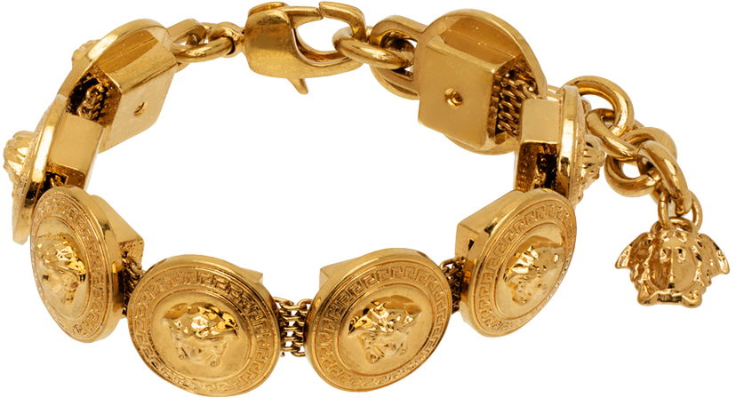 Гривна Versace Tribute Medusa Bracelet "Gold" Металик | 1014263_1A00620_3J210