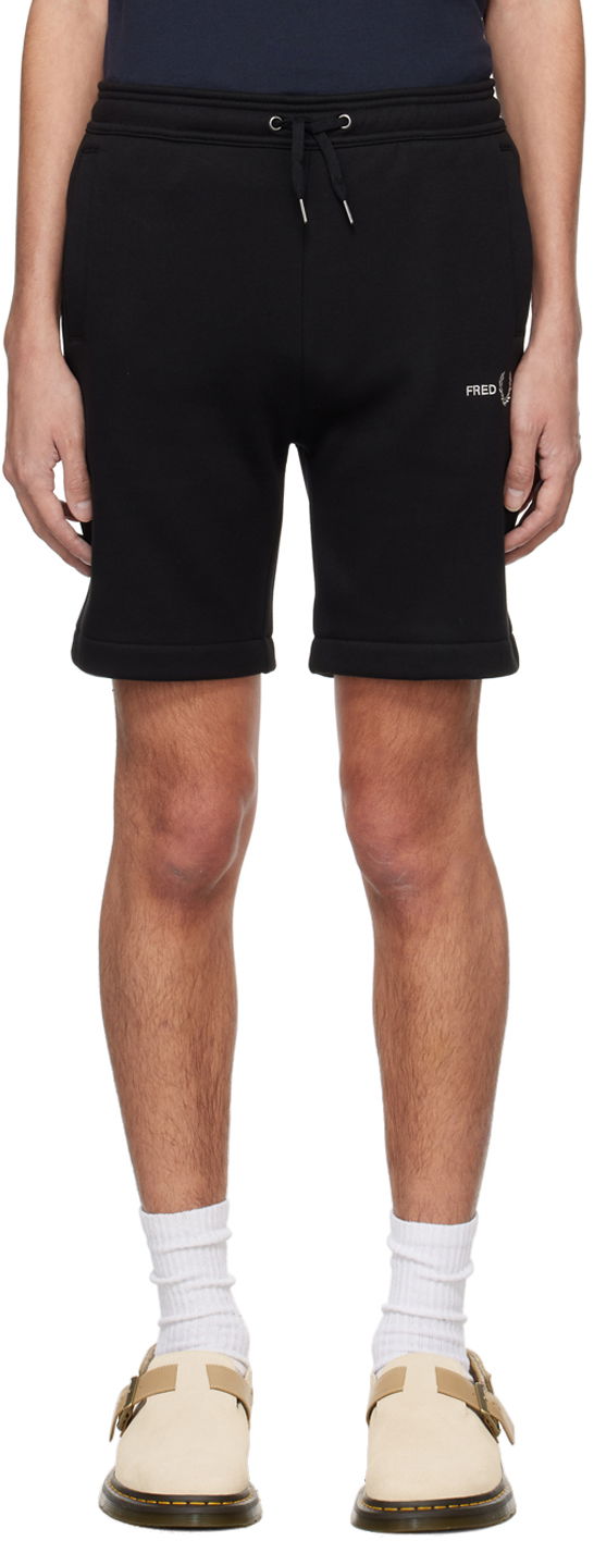 Къси панталони Fred Perry Embroidered Shorts Черно | S5509-102