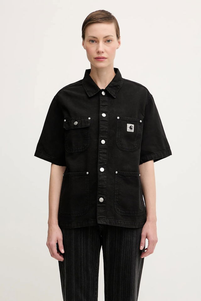 Michigan Short Sleeve Relaxed Classic Collar Denim Shirt