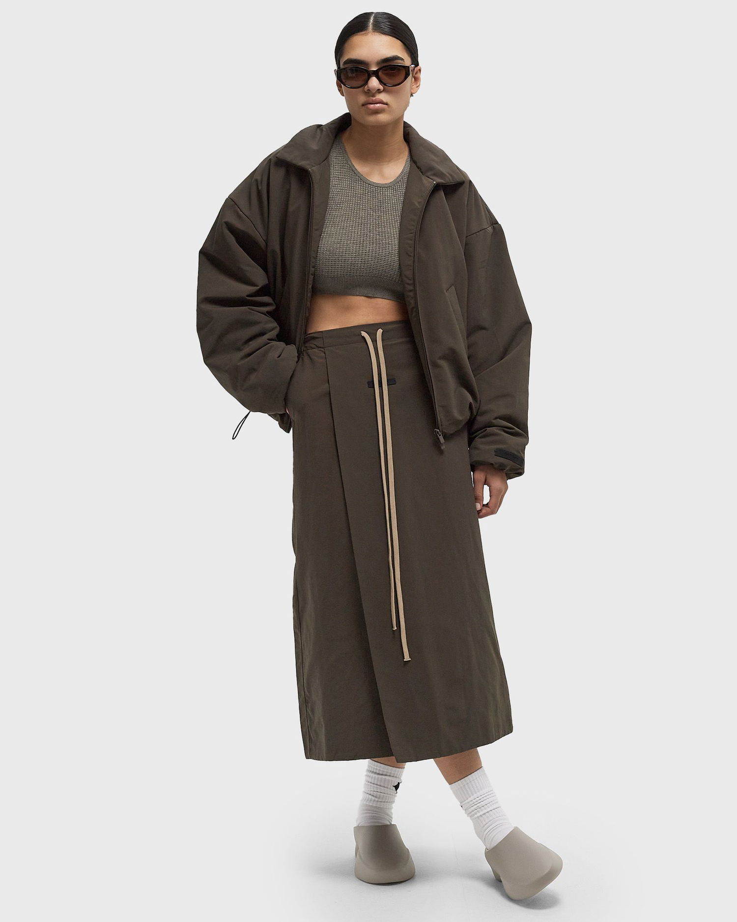 Пола Fear of God Essentials Wrap Skirt Кафяво | 160HO245595FW-020, 1