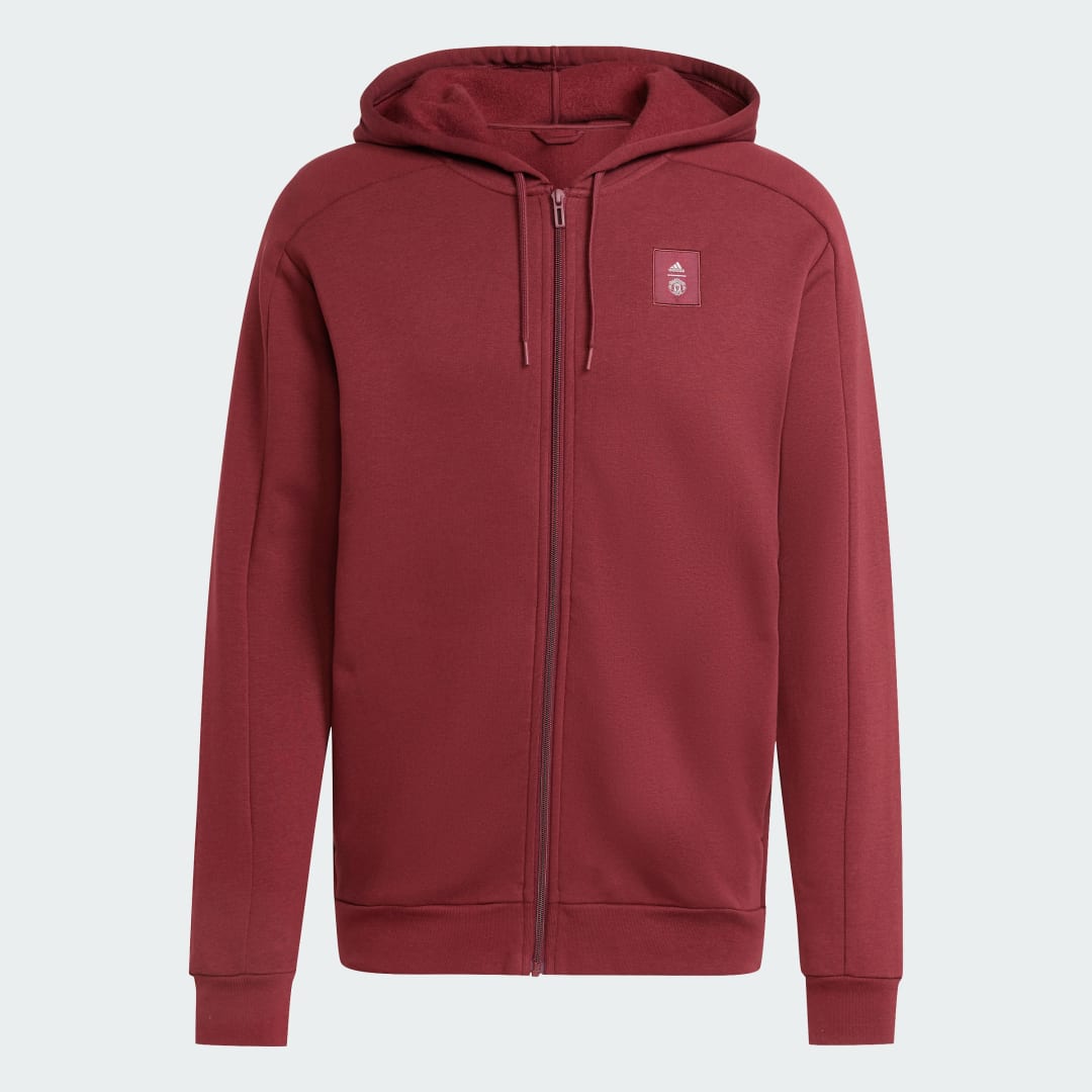 Суитчър adidas Performance Manchester United Seasonal Full-Zip Hoodie Червено | IT4171, 1
