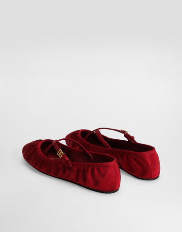Аксесоари Dolce & Gabbana Dolce & Gabbana Satin Ballet Flats Червено | CB0258AD1608S297, 2