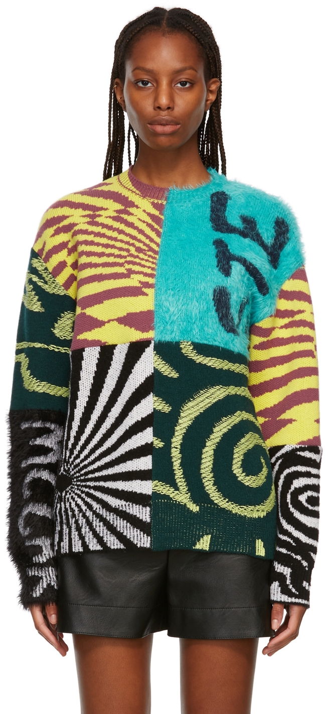 Суитчър Stella McCartney Women's Ed Curtis Edition Patchwork Sweater Многоцветен | 604116S7238, 0