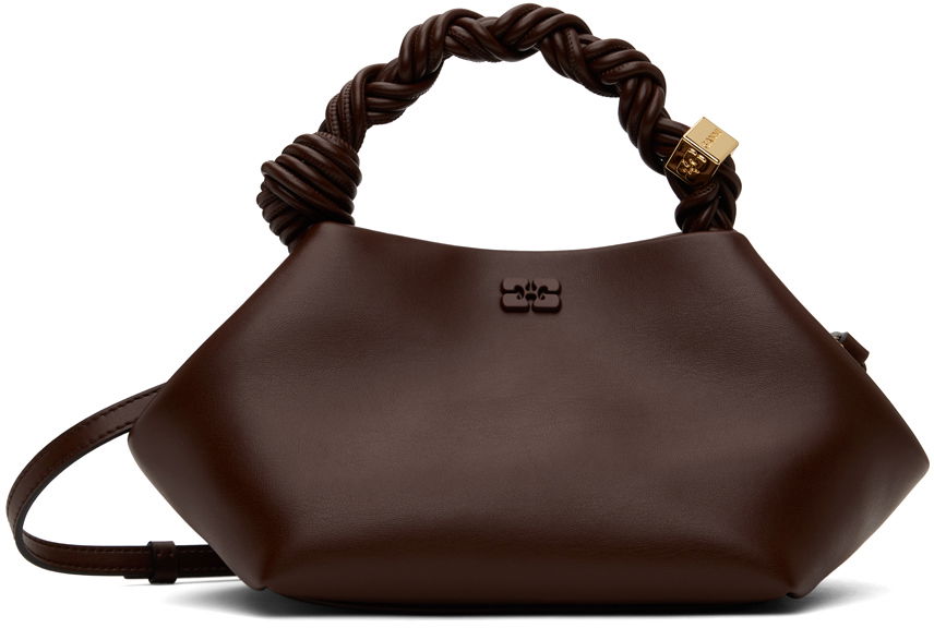 Дамска чанта GANNI Brown Small Bou Bag Кафяво | A5906, 0