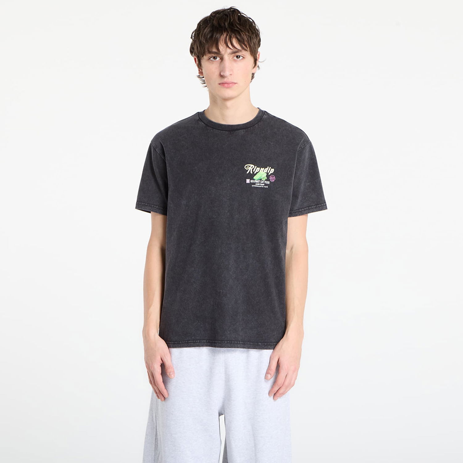 Тениска RIPNDIP Gourmet Cat Food T-shirt Vintage Wash Черно | RNDHOL25138, 0