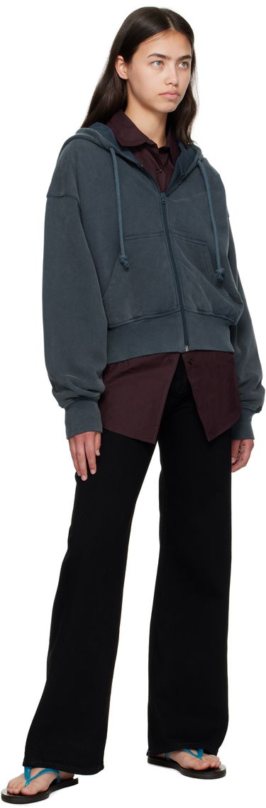 Суитчър Acne Studios Acne Studios Cropped Zip Hoodie Сиво | AI0167-, 3