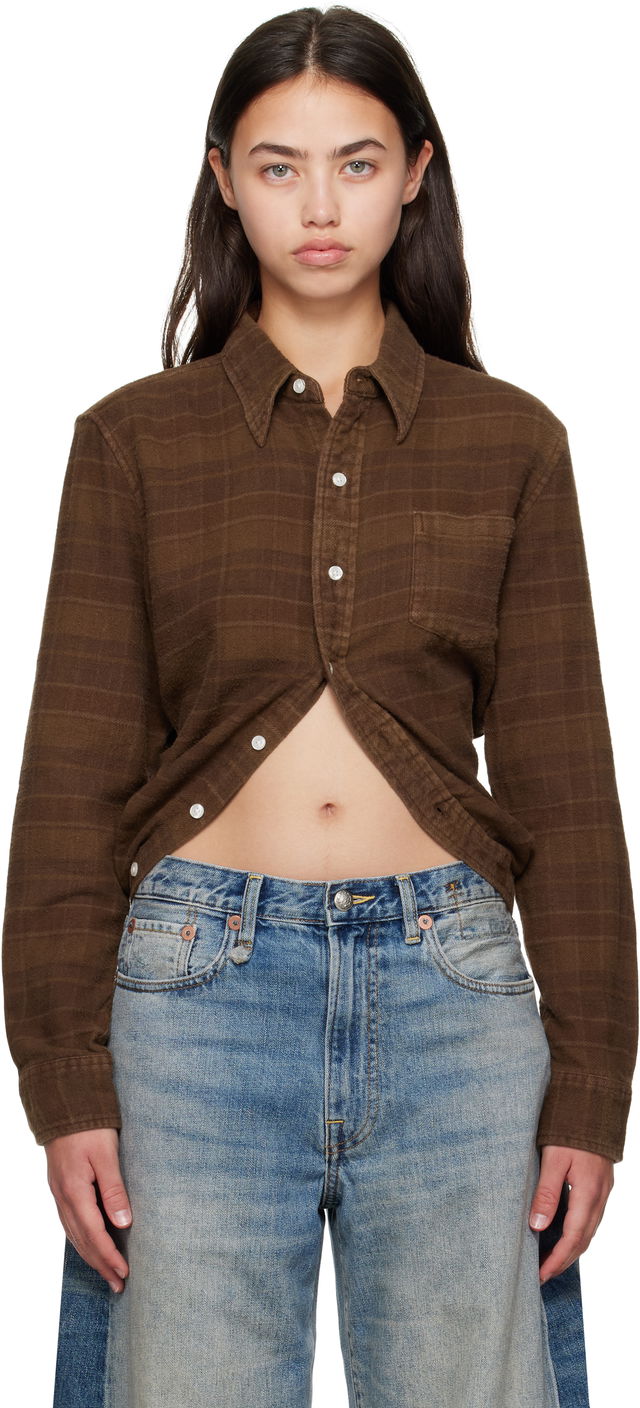 R13 Wrap Around Plaid Shirt