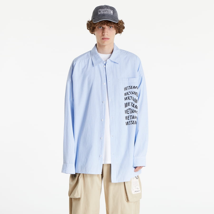 Риза PREACH Striped Cotton Shirt Синьо | SW10345, 0