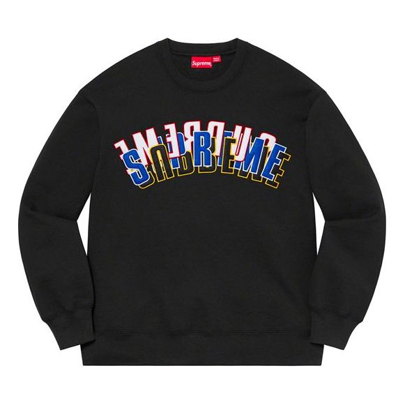 Пуловер Supreme Stacked Crewneck Sweatshirt Черно | SUP-SS21-414