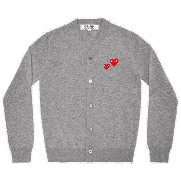 Пуловер Comme des Garçons PLAY Duo Heart Cardigan Сиво | AZ N072 051 1, 0