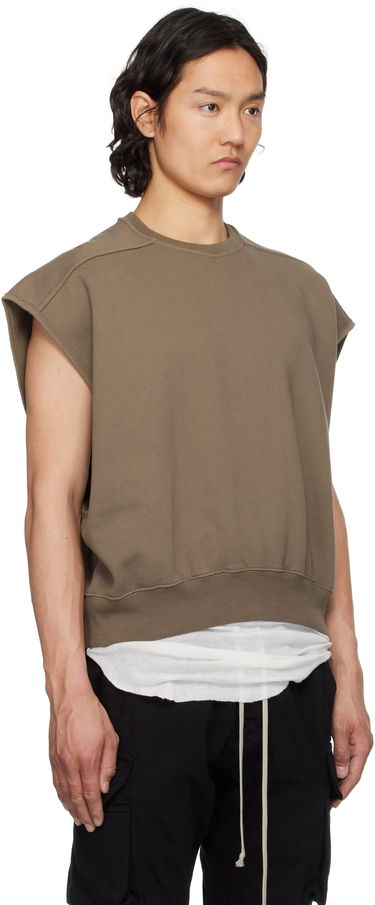 Пуловер Rick Owens Rick Owens DRKSHDW Hollywood Jumbo Tatlin Sleeveless Sweatshirt Бежово | DU01E3160 F, 4