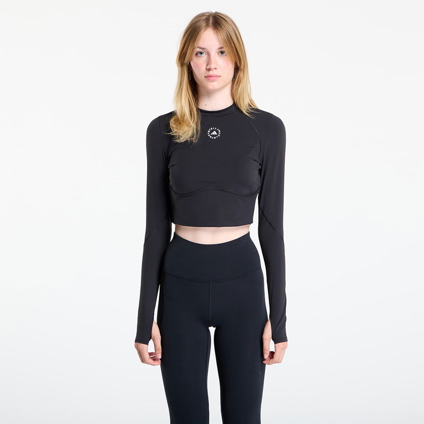 Съкратен топ adidas Performance Stella McCartney Training Longsleeve Crop Black Черно | JW4566