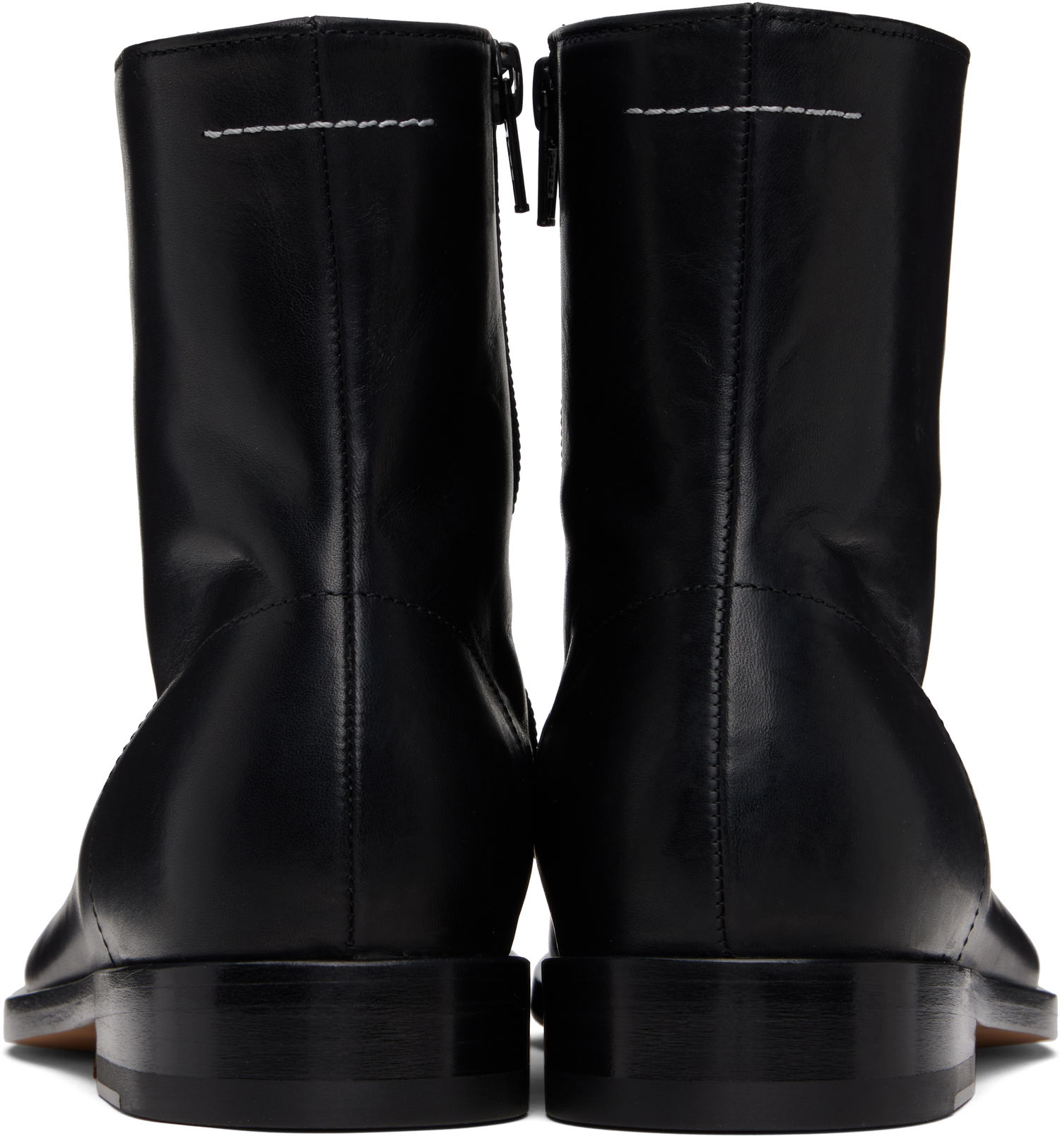 Кецове и обувки Maison Margiela MM6 Maison Margiela Shiny Vegetable Tanned Leather Trunk Boots Черно | S59WU0262 P5000, 1