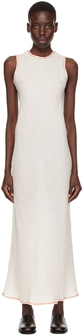 Pокля Baserange Baserange Dydine Maxi Dress Бяло | DRDY-SL-SU24, 0