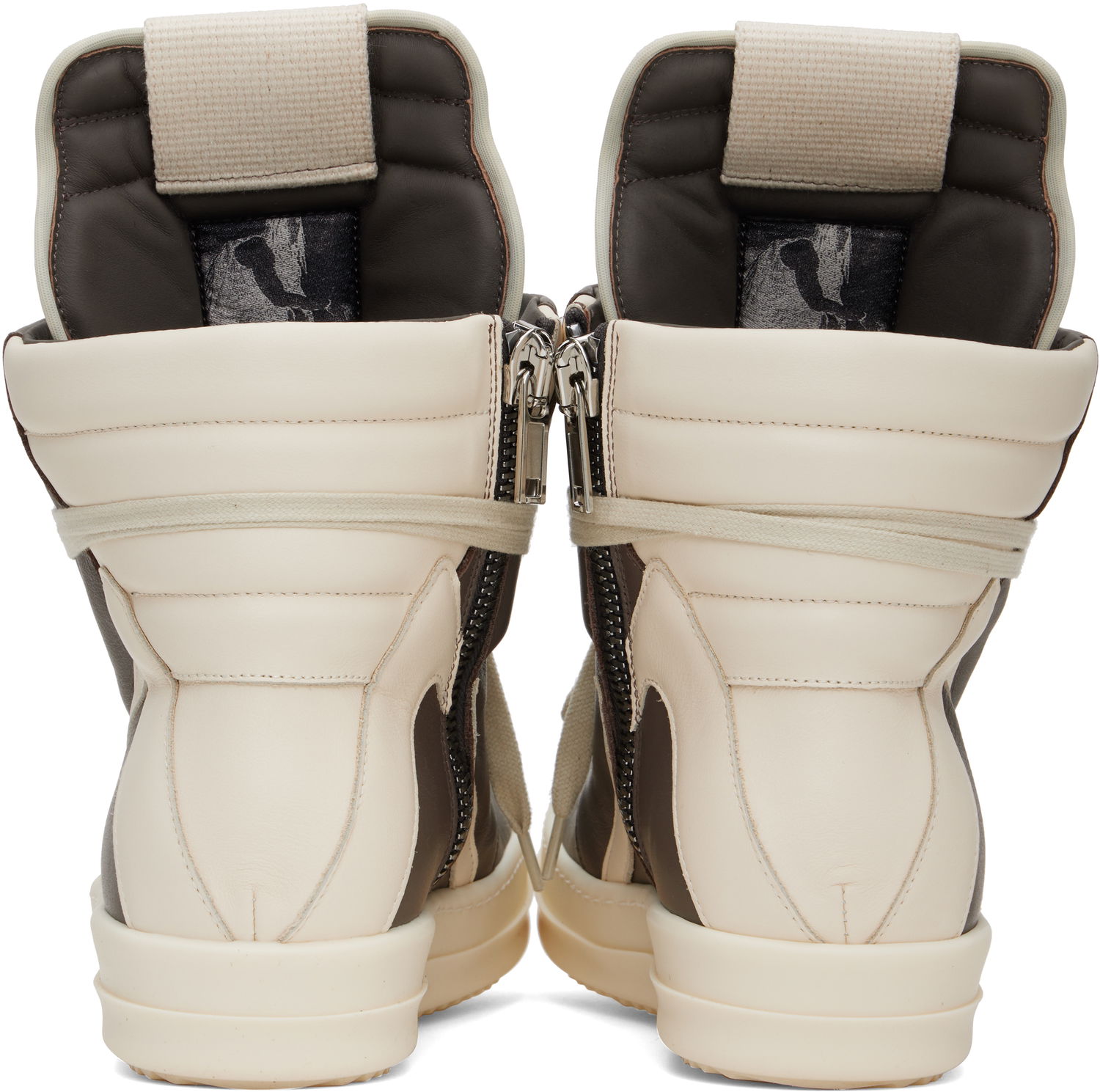 Кецове и обувки Rick Owens Rick Owens Hollywood Geobasket Кафяво | RU01E5894 LCO, 1