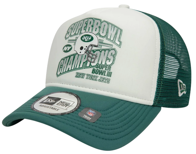 New York Jets Super Bowl 9FORTY A-Frame Trucker Cap
