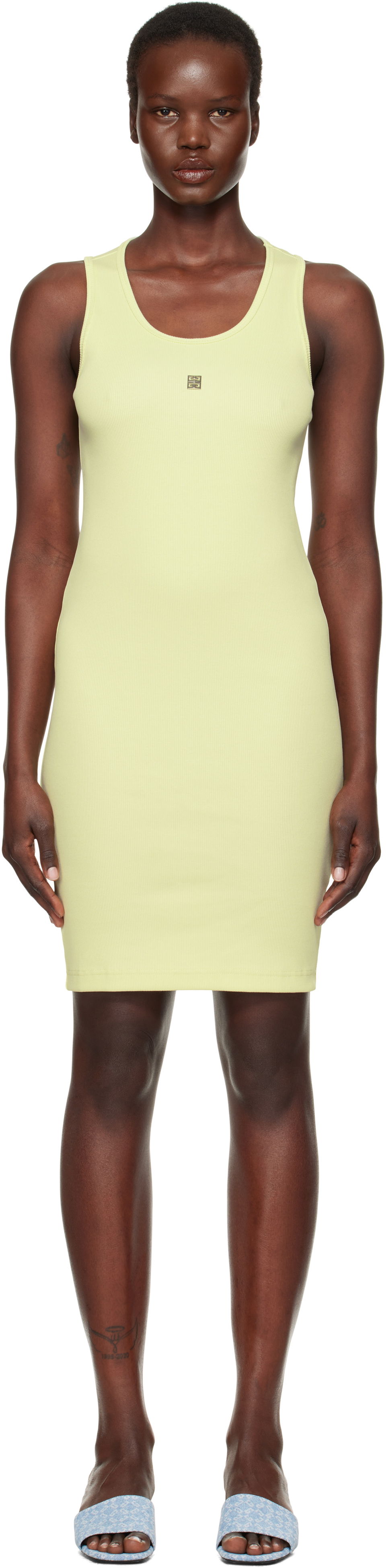 Pокля Givenchy Ribbed Tank Dress Зелено | BW21PS3YHY330, 0