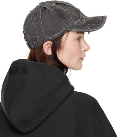 Шапка с козирка VETEMENTS Vetements Destroyed Cap Сиво | UA66CA160B, 2