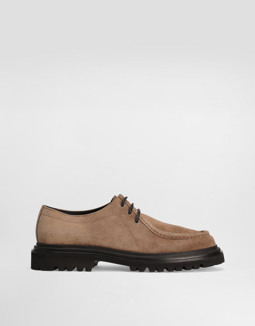 Аксесоари Dolce & Gabbana Dolce & Gabbana Split Calfskin Derby Lace-Ups Бежово | A10886AT44180024
