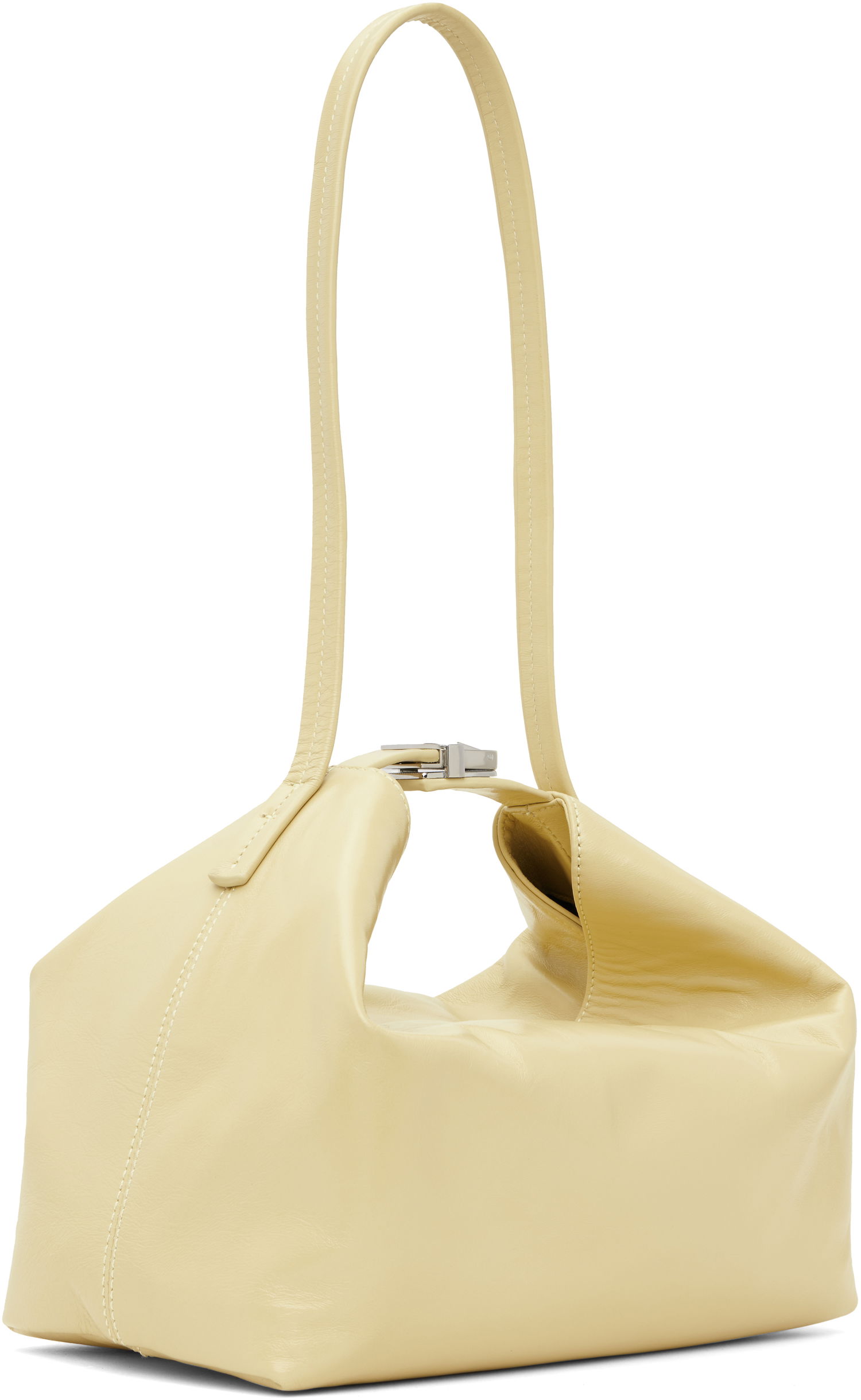 Дамска чанта BY FAR Bea Creased Leather Shoulder Bag Бежово | MWBSB052LL002BG032PL, 1
