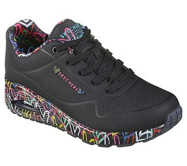 Кецове и обувки Skechers Uno Черно | 155506-BBK, 2