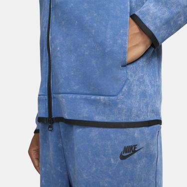 Суитчър Nike Tech Fleece Wash Full-Zip Hoodie Синьо | DM6515-407, 1
