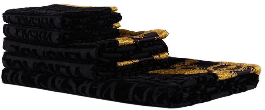 Flexstyle Versace I Heart Baroque Towel Set Черно | ZSET5TO01ZCOSP052, 1