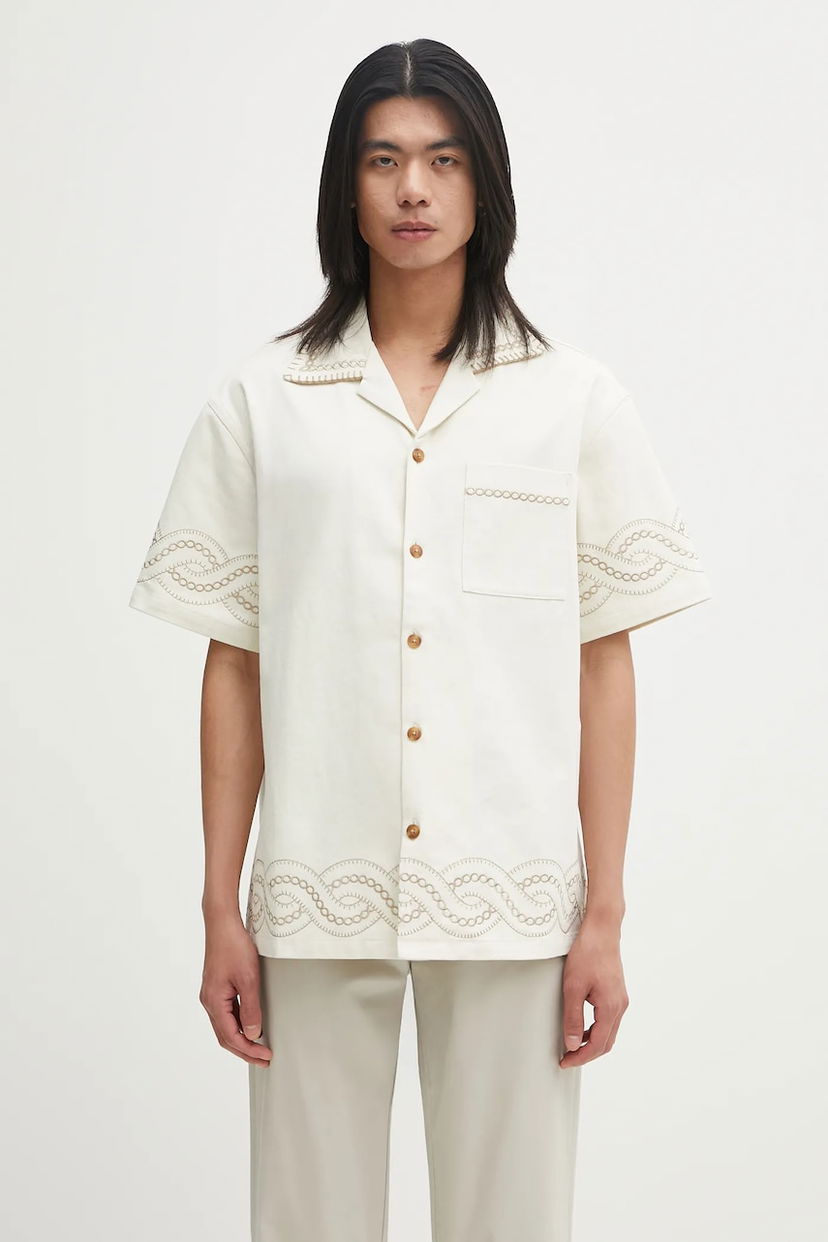 Риза Drôle de Monsieur Drôle de Monsieur La Chemise BrodEe Tresses Embroidered Shirt Бяло | H.SH227.CO215