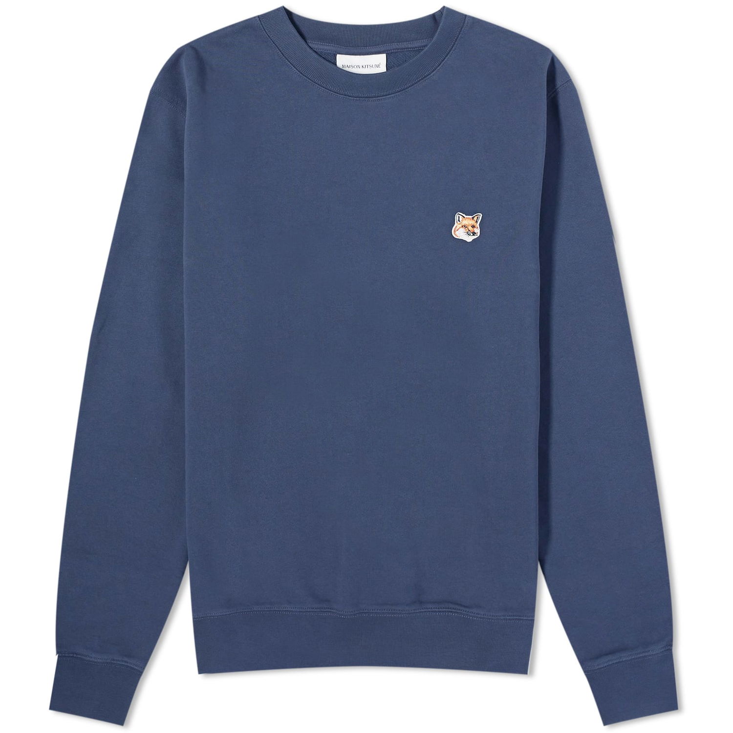 Пуловер MAISON KITSUNÉ Patch Crewneck Тъмно синьо | LM00301KM0001-P476, 0