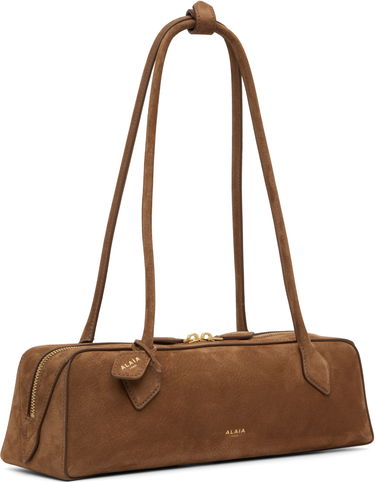 Чанта през рамо Alaïa 'Le Teckel' Medium Suede Bag Кафяво | AA1S06033CA214, 3