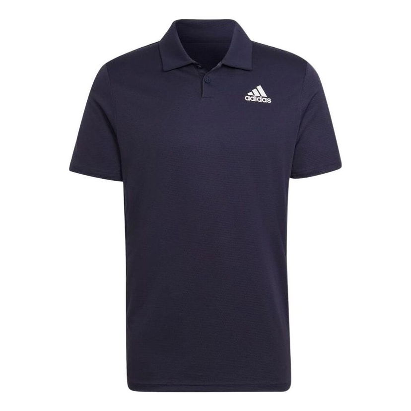 Поло тениска adidas Originals Solid Color Short Sleeve Polo Shirt Тъмно синьо | HC2717
