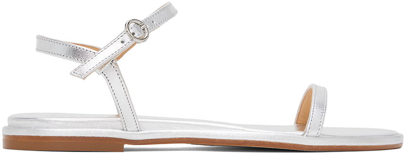 Грижа за обувките Aeyde Aeyde Nettie Flat Sandals Металик | A11-FS-TTTR08FL49-SS24-920-051