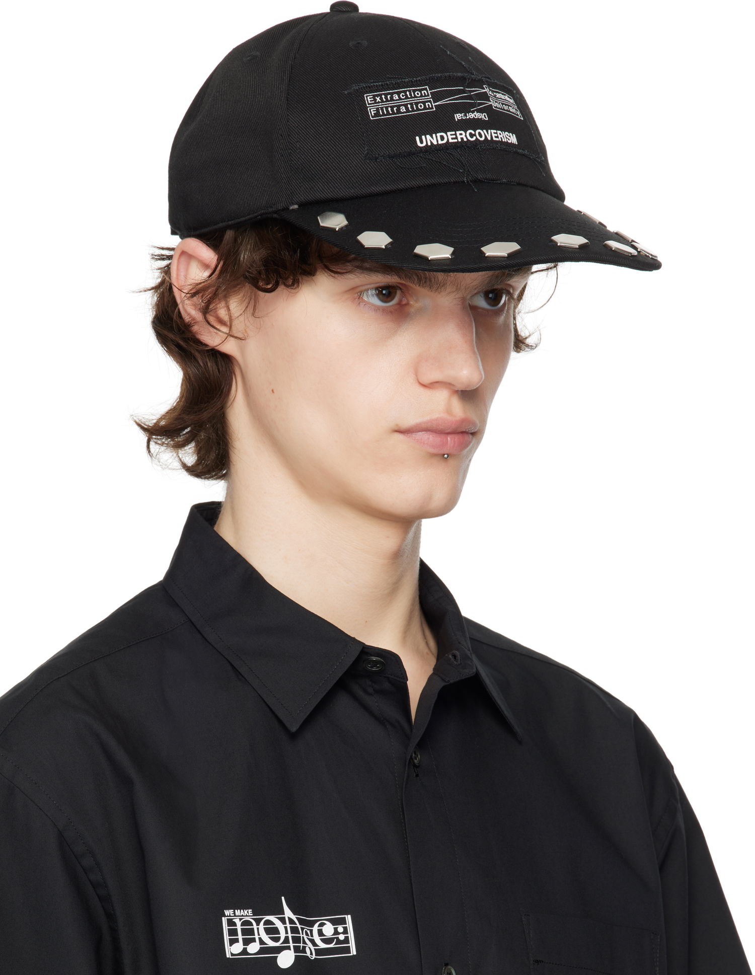 Шапка с козирка UNDERCOVER UNDERCOVER Stud Baseball Cap Черно | UP1E4H01, 1