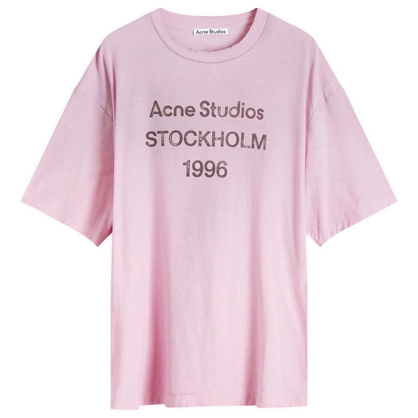 Тениска Acne Studios Exford 1996 Logo T-Shirt Розово | CL0196-DJS