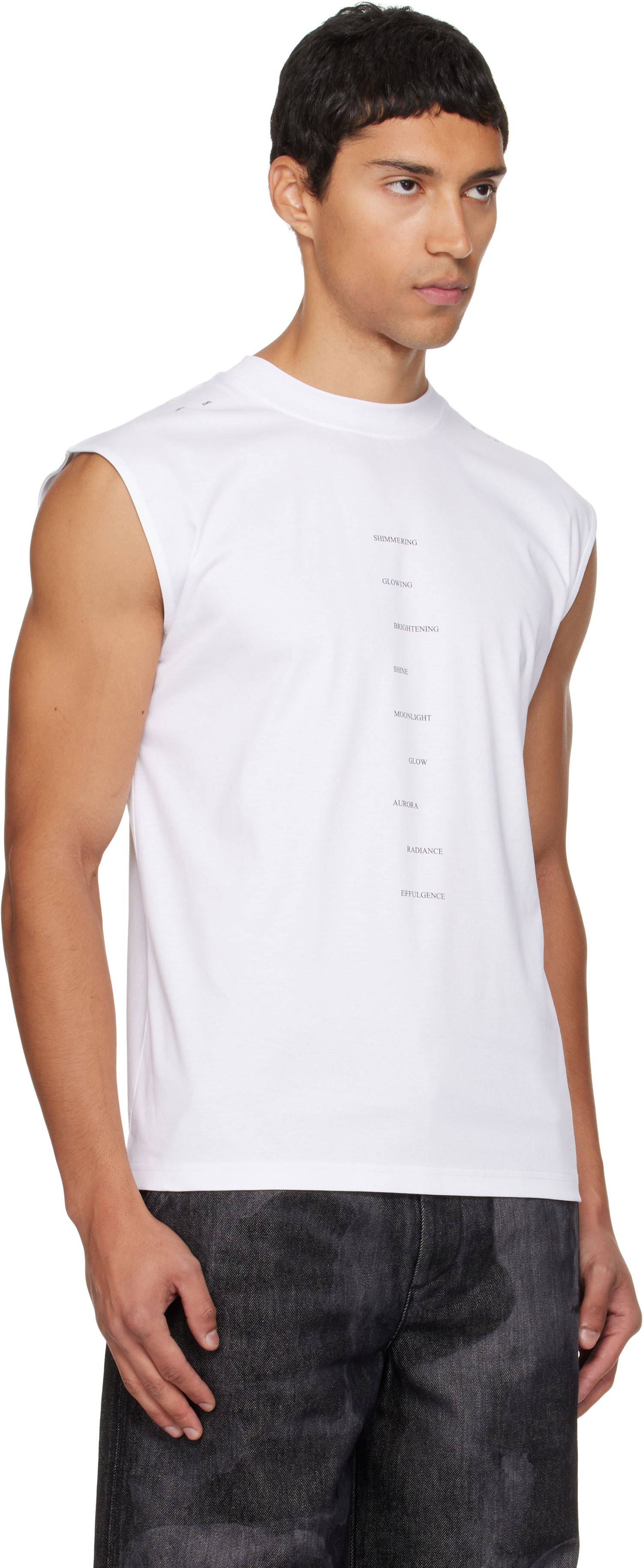 Потник HELIOT EMIL HELIOT EMIL Effulgence Sleeveless T-Shirt Бяло | AW25_M_09_151_WHT02, 1