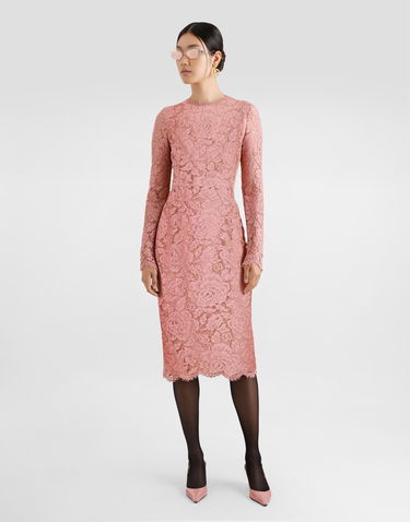 Pокля Dolce & Gabbana Dolce & Gabbana Floral Cordonetto Lace Sheath Dress Розово | F6M0DTHLM7LF0473, 1