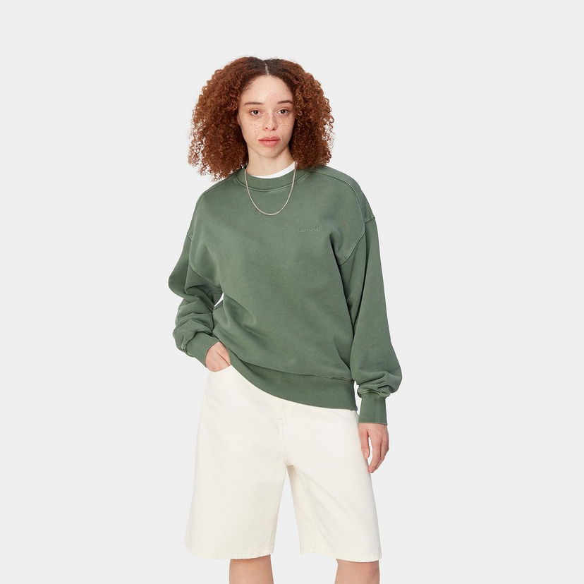 Пуловер Carhartt WIP Duster Script Crewneck Зелено | I033054_1YF_GD