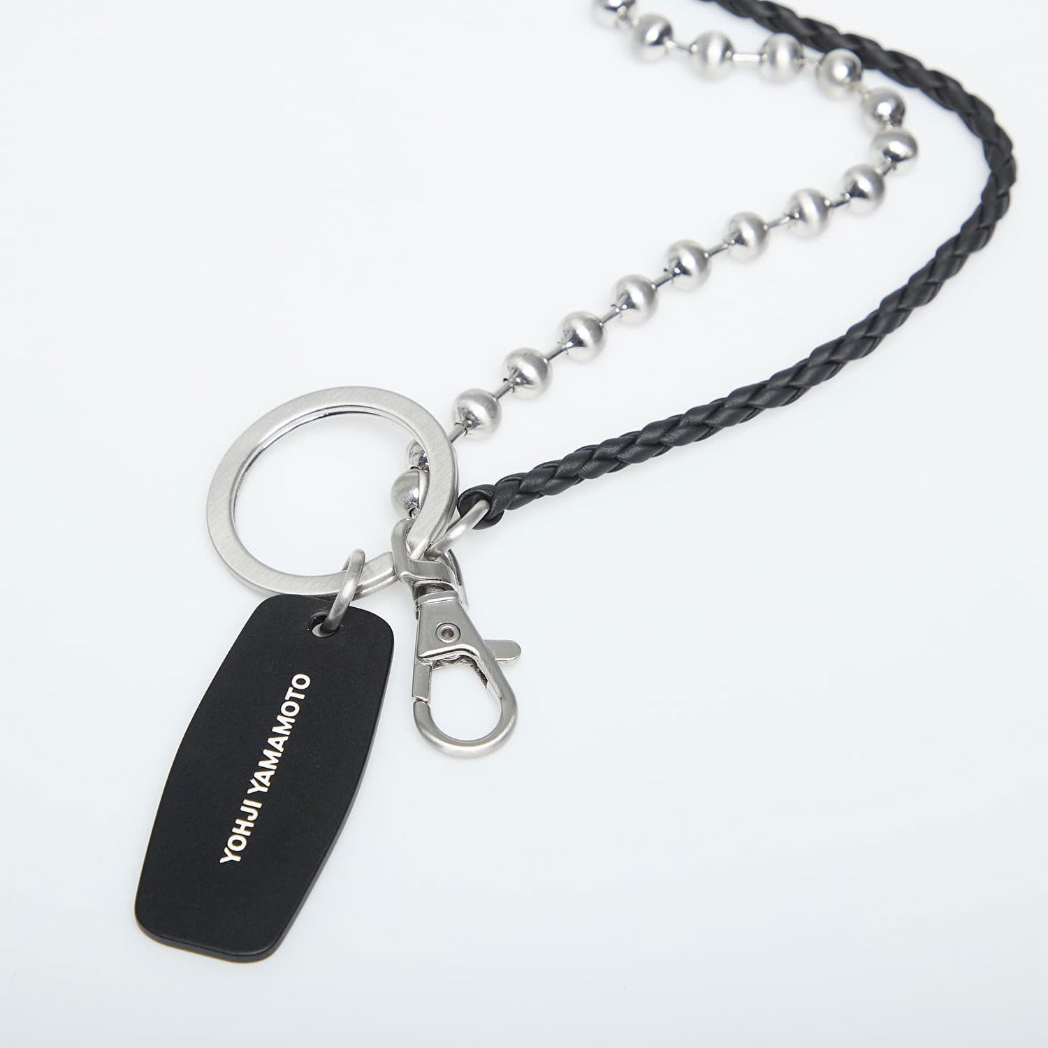 Ключодържатели Y-3 Yohji Yamamoto Braided and Ball Chain Keychain Металик | KF6454, 1