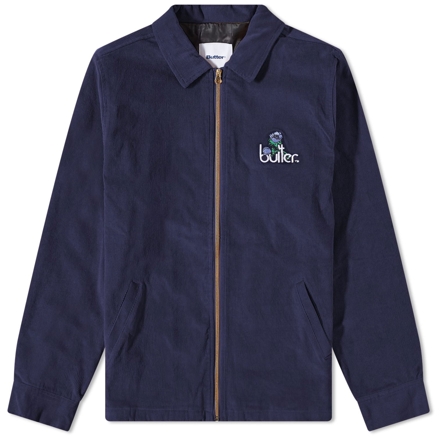 Яке Butter Goods Corduroy Flower Zip Through Jacket Тъмно синьо | BGQ1232501, 0