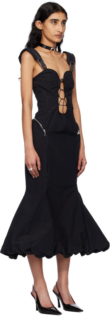 Pокля Marine Serre Marine Serre Recycled Nylon Midi Dress Черно | WDR325A CWOV0041, 1