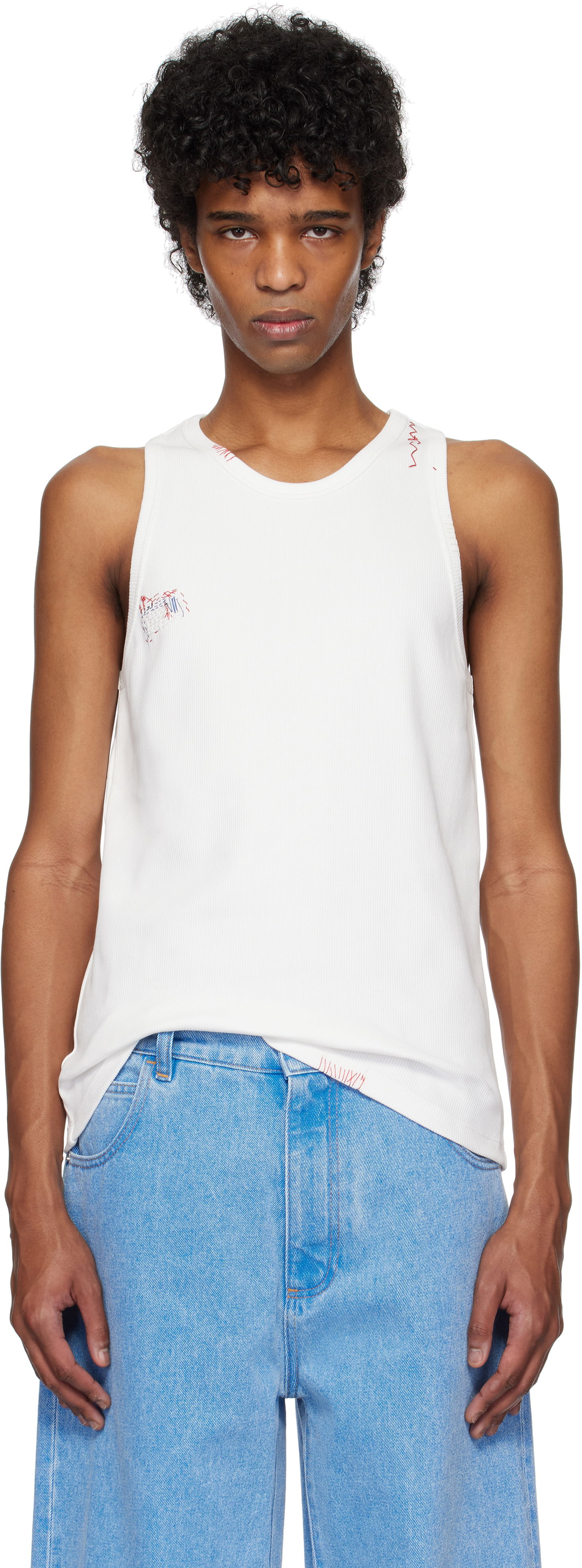Потник Marni Marni Fitted Tank Top Бяло | HUMU0326S0 UTC458, 0
