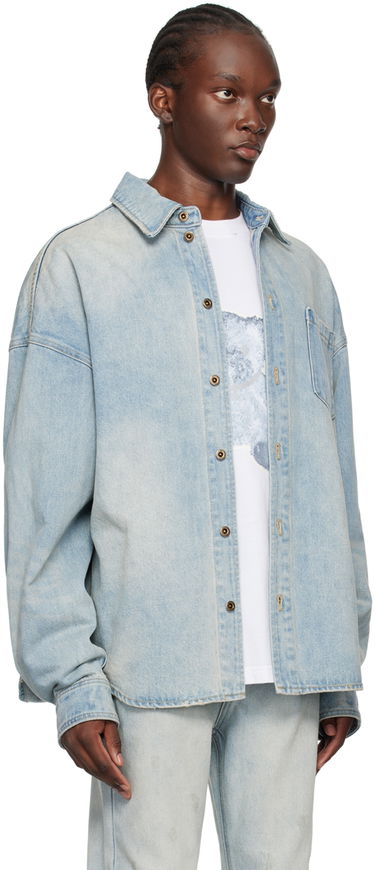 Риза We11done Washed Denim Shirt Синьо | WD-DB2-24-354-U-SK, 1