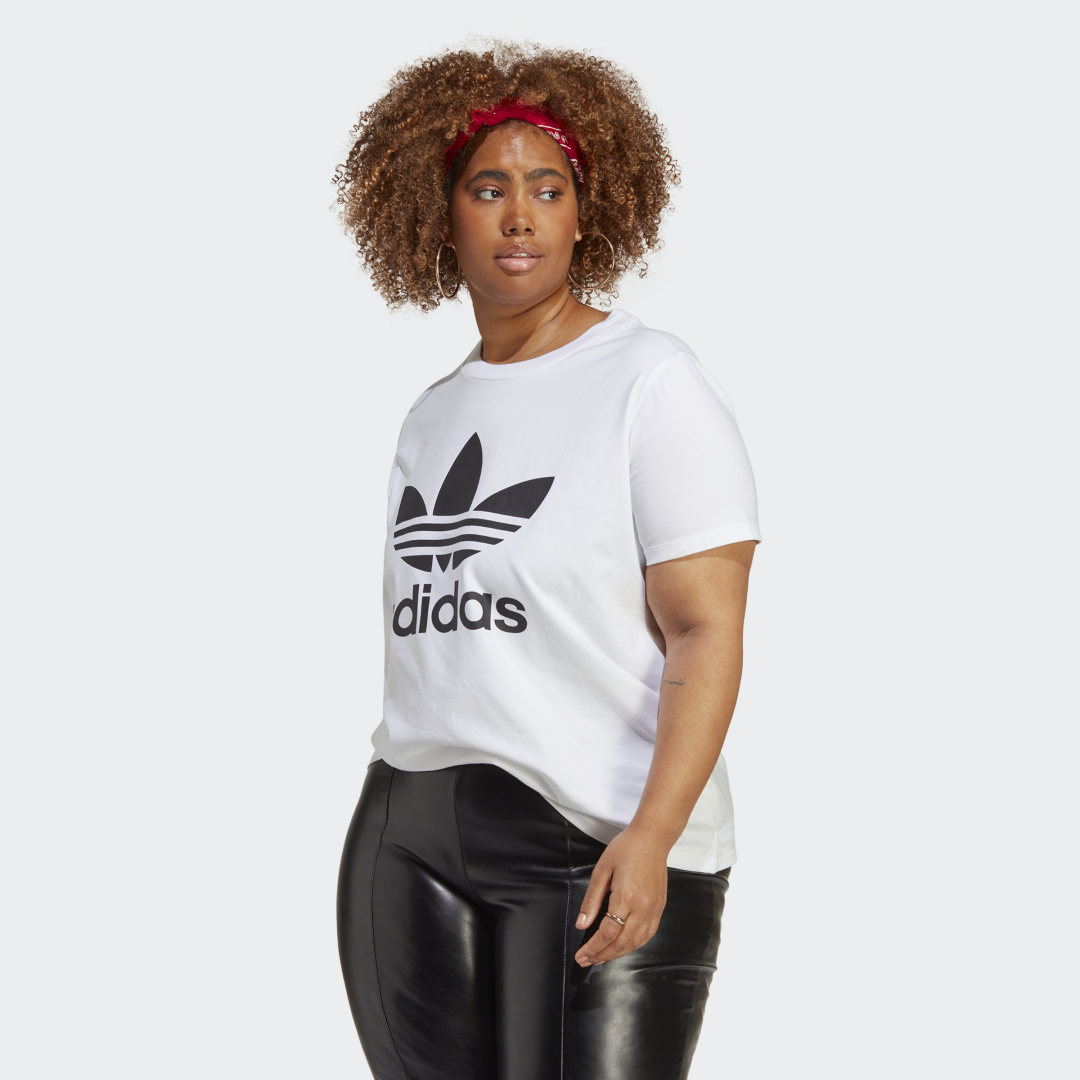 Тениска adidas Originals Adicolor Classics Trefoil Tee (plus size) Бяло | HY8346, 0