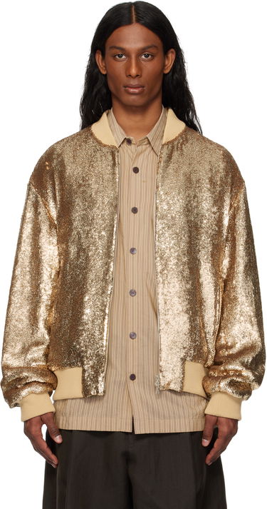 Яке бомбър Dries Van Noten Dries Van Noten Sequinned Bomber Jacket Металик | 251-080546-1481, 0